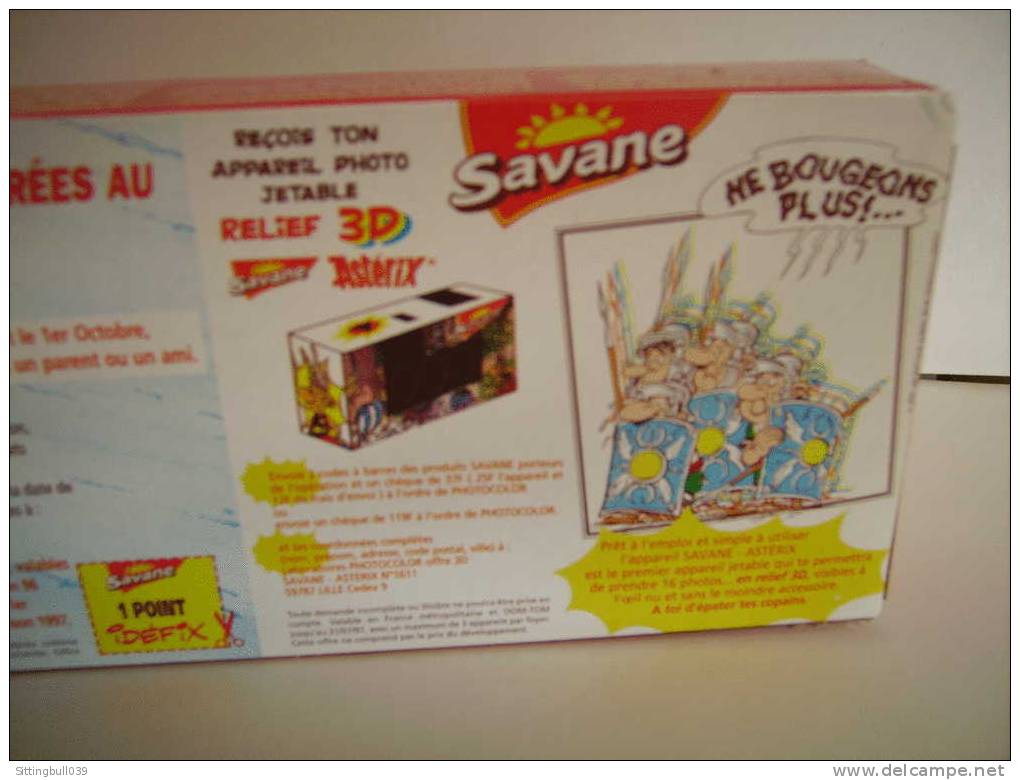 ASTERIX. EMBALLAGE PUB CARTONNE SAVANE FRUIT DE BROSSARD. 1995 Les Ed. Albert René/GOSCINNY-UDERZO - Asterix
