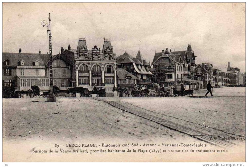 BERCK-PLAGE  Entonnoir Côté Sud Avenue "Marianne-Toute-Seule" - Berck