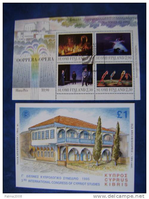 LOTE DE 5 HOJITAS BLOQUES - ALEMANIA - CHIPRE - GRECIA - FEROE - FINLANDIA - Blocks & Sheetlets