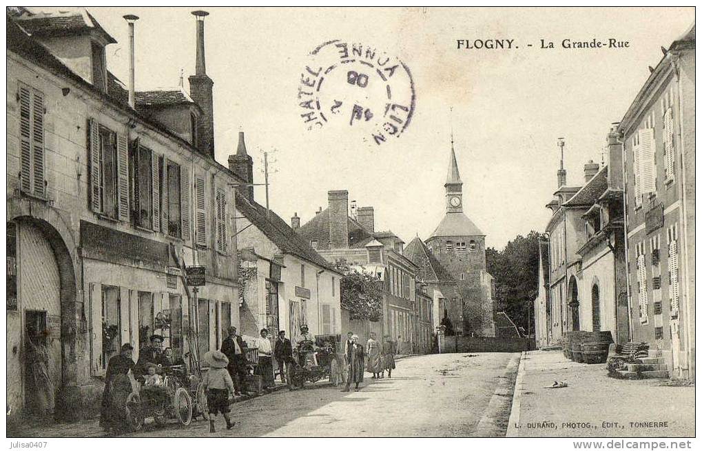 FLOGNY (89) Rue Commerces Automobiles Belle Animation - Flogny La Chapelle