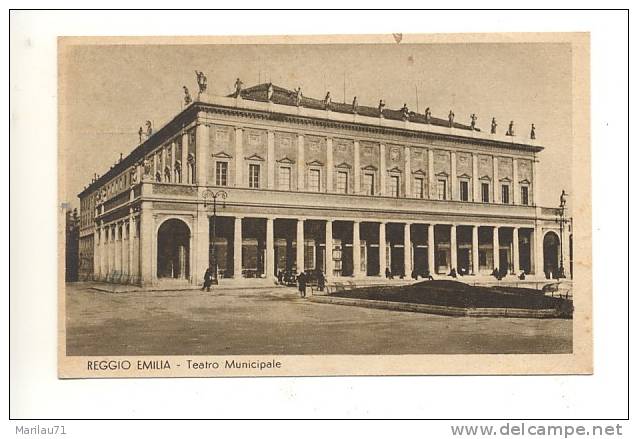 Emilia Romagna REGGIO EMILIA Teatro Municipale 1937 Viaggiata - Reggio Nell'Emilia