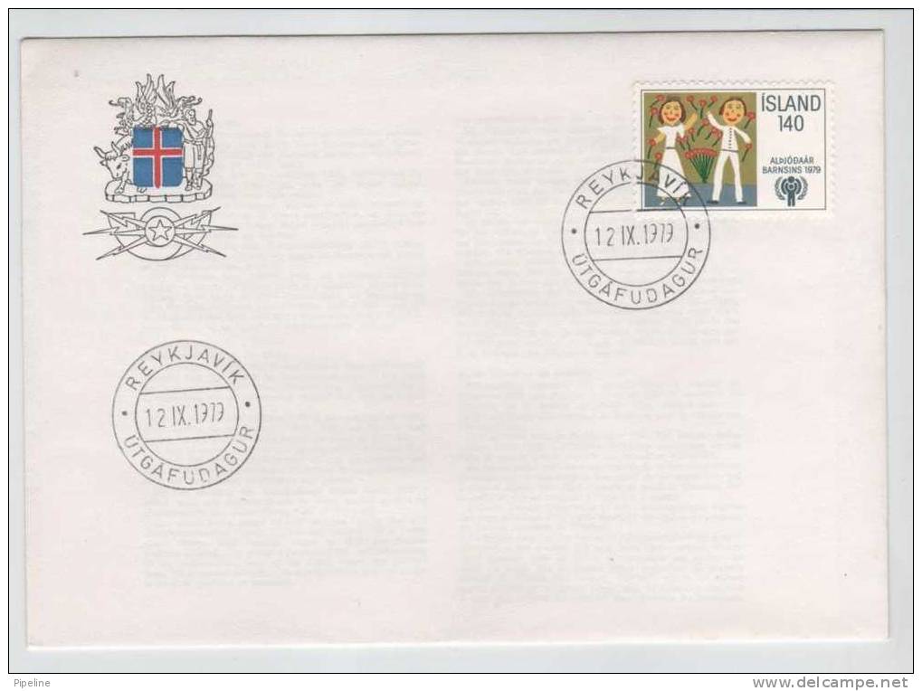 Iceland FDC Year Of The CHILD 12-9-1979 - FDC