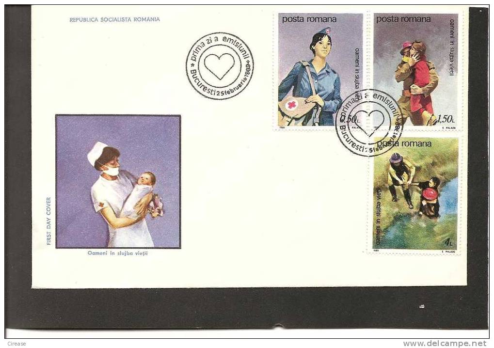 ROMANIA Cover FDC SAUVEUR - Accidents & Road Safety