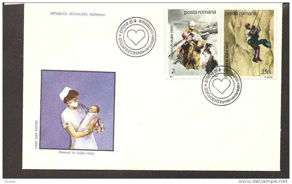 ROMANIA Cover FDC SAUVEUR - Unfälle Und Verkehrssicherheit