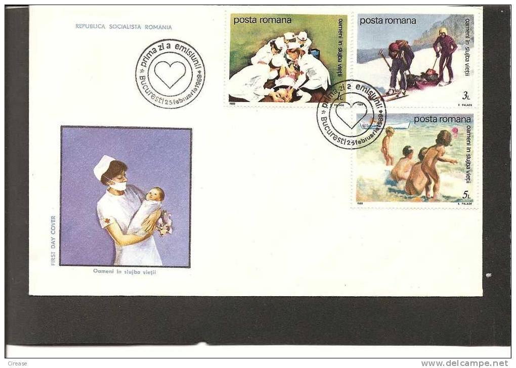 ROMANIA Cover FDC SAUVEUR - Accidentes Y Seguridad Vial