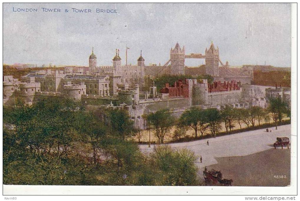 ROYAUME UNI London Tower & Tower Brige Cpa Couleur - Tower Of London