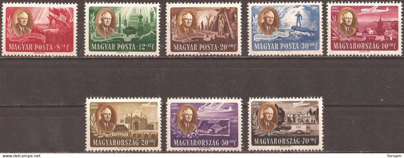 HUNGARY..1947..Michel # 985-992...MLH...MiCV - 40 Euro. - Nuevos