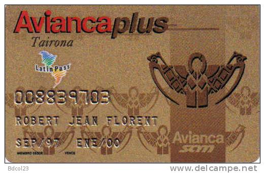 Colombie Carte Avianca Plus Tairona - Autres & Non Classés