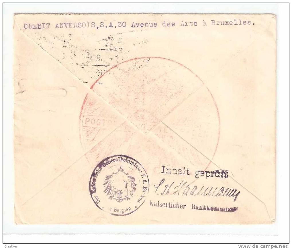 Kasteel  Van Herzele 1916 -Belgien Deutsches Reich Perf10c  Met POSTPRUFUNGSSTELLE Stempel Gent - OC26/37 Staging Zone