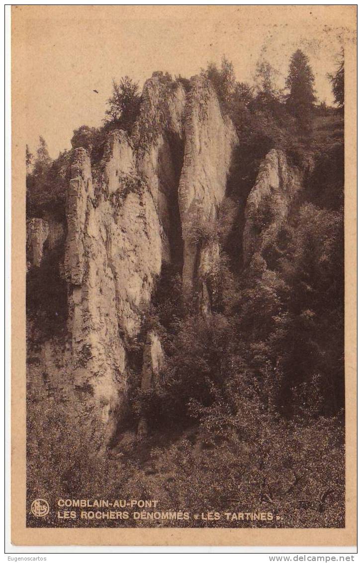 CPSM Comblain-au-Pont Les Rochers Dénommés "Les Tartines" Nels HOTEL DES GROTTES Glacée - Comblain-au-Pont