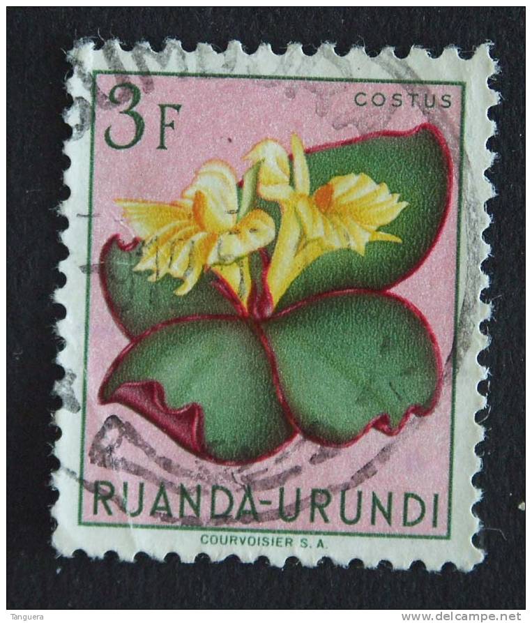Ruanda-Urundi 1953 Bloemen Fleurs Yv 189 O - Autres & Non Classés