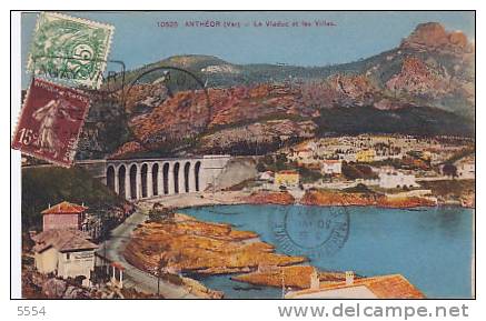 Cpa  83 VAR   Antheor   Le  Viaduc Et Les Villas - Antheor