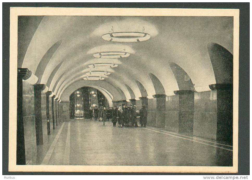 USSR RUSSIA LENINGRAD SUBWAY METRO, LENIN SQUARE STATION,  OLD POSTCARD 1960 - Subway