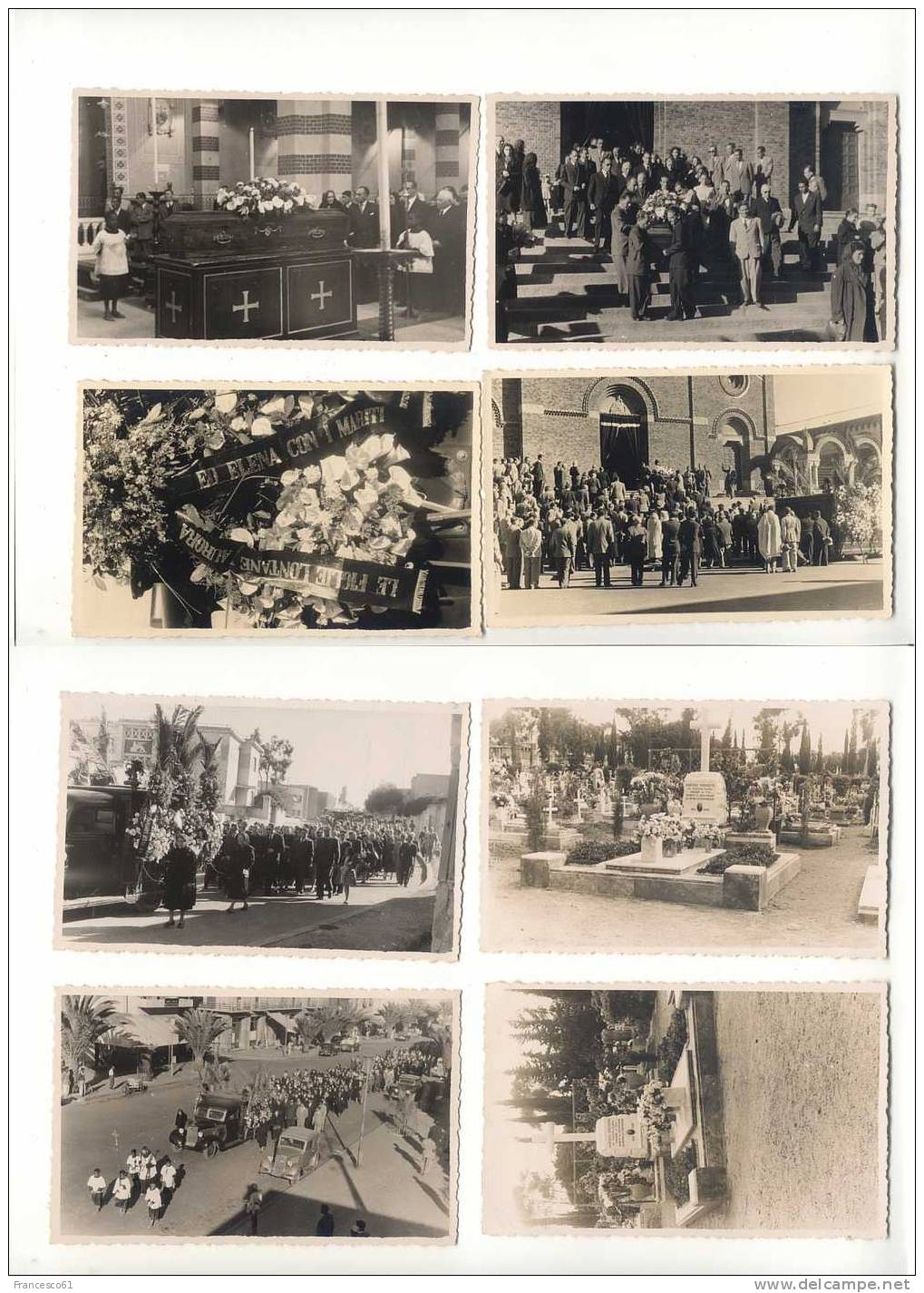 $$$ Colonie ERITREA Asmara Funerale Italiano Anni '40 8 Foto Cm14x9 Circa - Erythrée