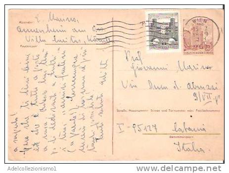 29785)intero Postale Con 1.50s + 50g Austriaci Da Wien A Catania Il 15-7-1969 - Lettres & Documents