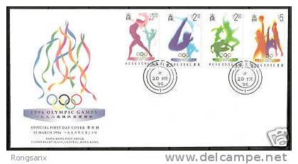 1997 HONG KONG 1996 Olympic Games Stamp FDC Sport - FDC