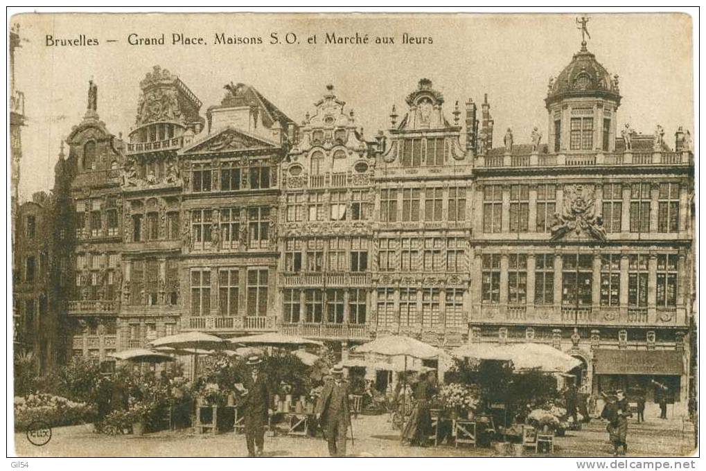 Bruxelles - Grand Place , Maison So , Et Maché Aux Fleurs - Mx140 - Markten