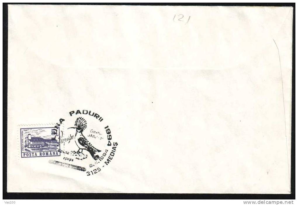 "UPUPA EPOPS" :obliteration Concordante Bird Grimpeur 1994, – Special Cancel On Cover,Romania. - Piciformes (pájaros Carpinteros)