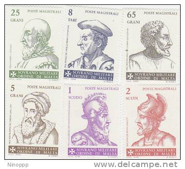 SMOM-1989 Gran Maestri 7th Issue 314-319 Set MNH - Malte (Ordre De)