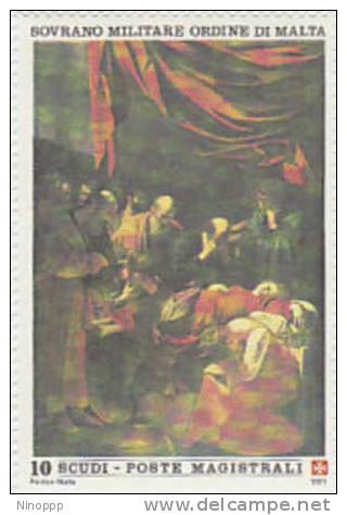 SMOM-1991 Madonna Death Painting Of Caravaggio  373 MNH - Malta (Orde Van)