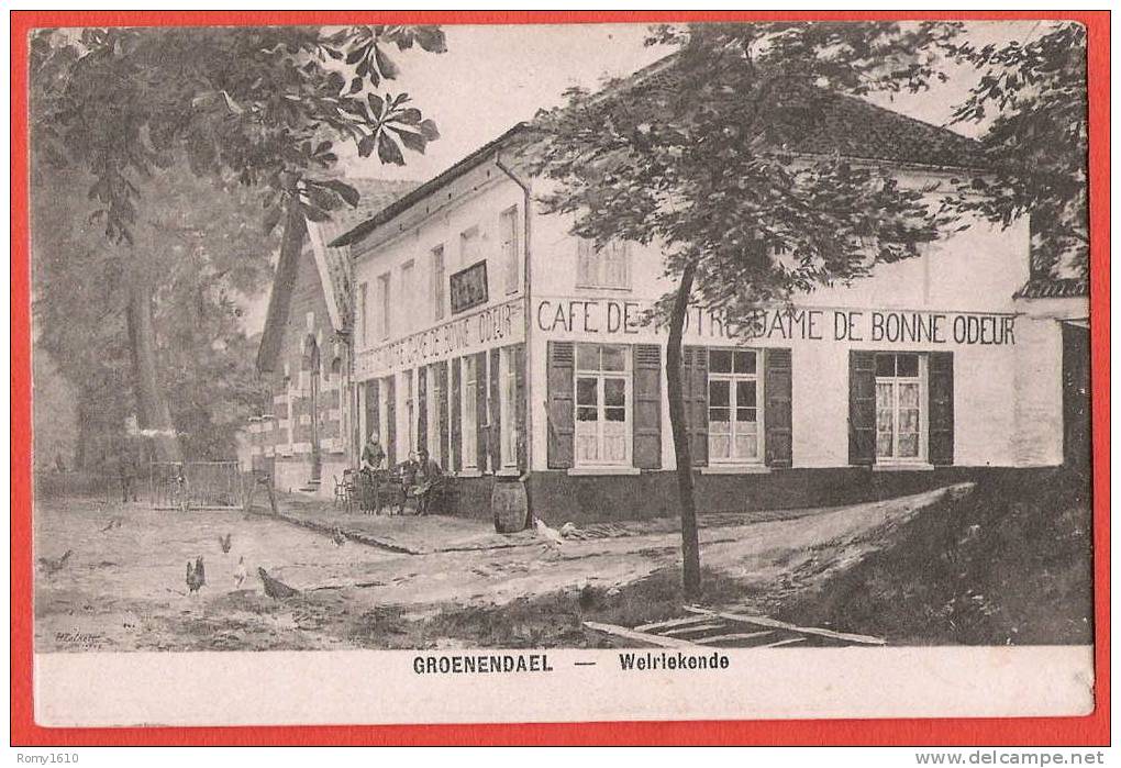 Groenendael - Welriekende. Café Notre Dame De Bonne Odeur. Voyagée S/enveloppe. 2 Scans. - Hoeilaart