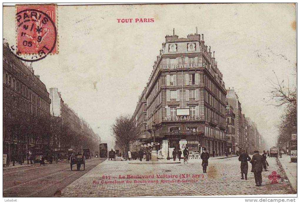 Tout  Paris  Le Bd Voltaire - Arrondissement: 11