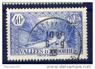 ANDORRE  N° 33 Oblitéré - Pont De Saint-Antoine - Oblitération Ronde De 1935 - Usati