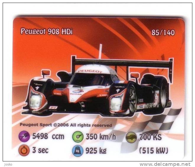 PEUGEOT 908 HDi  - France French Racing Car ( Croatia ) Car Automobile Auto Cars Automobiles Automovil Voiture Autos - Other & Unclassified