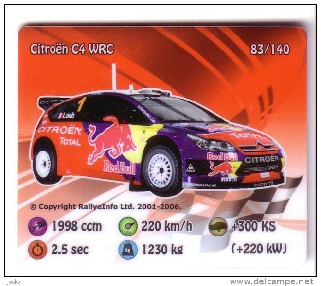 CITROEN C4 WRC Red Bull -  France French Racing Car ( Croatia ) Car Automobile Auto Cars Automobiles Automovil Autos - Other & Unclassified