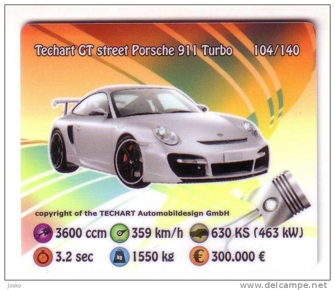 TECHART GT STREET PORSCHE 911 TURBO - Germany Tuner Car ( Kroatien) Car Automobile Auto Cars Automobiles Automovil Autos - Sonstige & Ohne Zuordnung