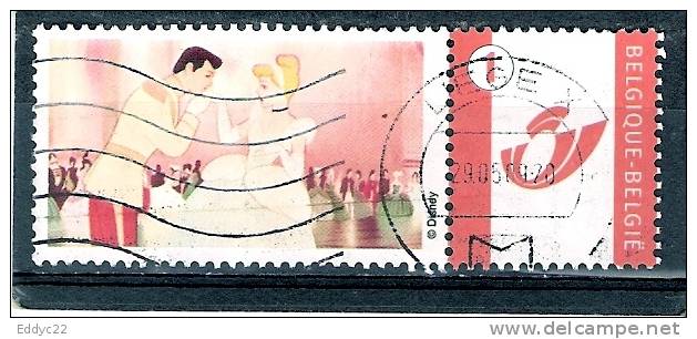 Belgium Duostamps Obl/gest/used - Disney