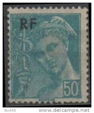 FRANCE 660 (o) Type Mercure Et POSTES FRANCAISES Surchargé RF (2) - 1938-42 Mercure