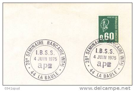 1975  France  44  La Baule Banque Banca Bank  Sur Lettre - Münzen