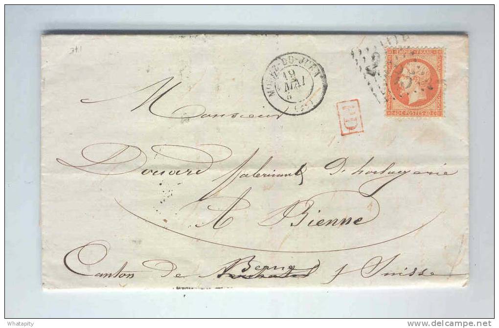 HORLOGERIE SUISSE / FRANCE - Archive Douard à BIENNE - MOREZ DU JURA 1865 -  TB  Entete + Etiqu. Chavin Frères --  LL015 - Horlogerie