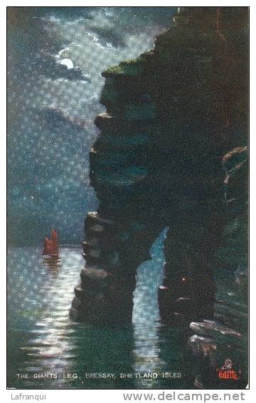 ILLUSTRATEUR RAPHAEL TUCK-oilette -ref 230-moonlith Sea-giant S Leg-shetland Isles - Carte Bon Etat - - Tuck, Raphael
