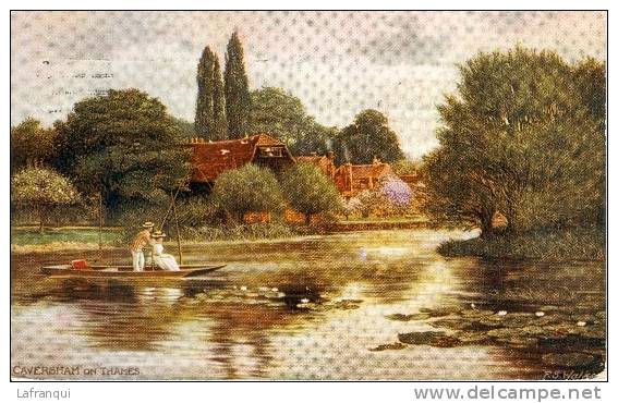 ILLUSTRATEUR RAPHAEL TUCK-oilette -ref 120-the Picturesque Thames -caversham On Thames - Carte Bon Etat - - Tuck, Raphael