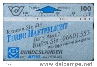 # AUSTRIA 19 Turbo Haftpflicht 1 100 Landis&gyr 01.90 Tres Bon Etat - Austria