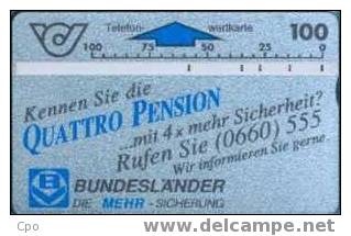 # AUSTRIA 20 Quattro Pension 1 100 Landis&gyr 02.90 Tres Bon Etat - Autriche