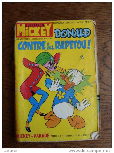 LE  JOURNAL DE MICKEY SPECIAL HS N° 873 BIS DONALD CONTRE LES RAPETOU 1969 - Disney