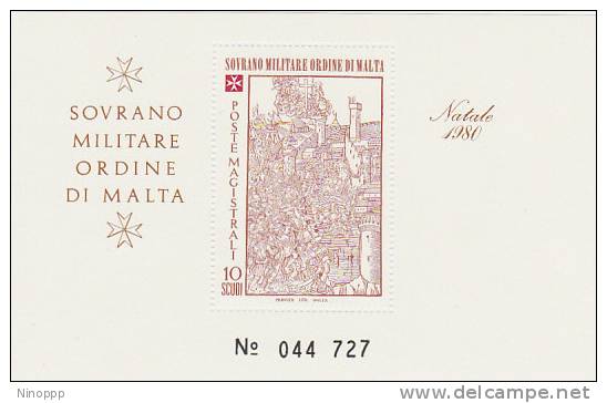 SMOM-1980 BF 14 Christmas Souvenir Sheet MNH - Malta (Orde Van)