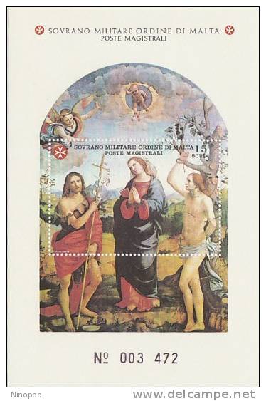 SMOM-1991 BF 32 St John Souvenir Sheet MNH - Malte (Ordre De)