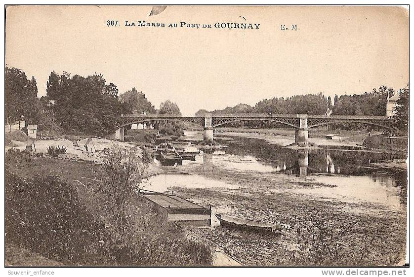 CPA La Marne Au Pont De Gournay 93 Seine Saint Denis - Gournay Sur Marne