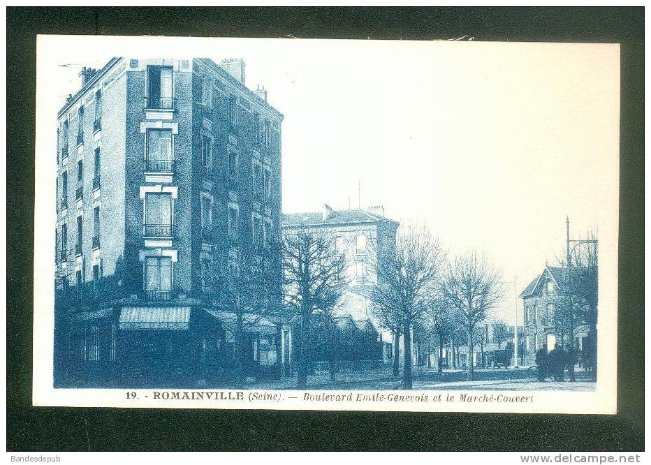 Romainville (93) - Boulevard Emile Genevois Et Marché Couvert ( Animée PHOTO EDITION Domont) - Romainville