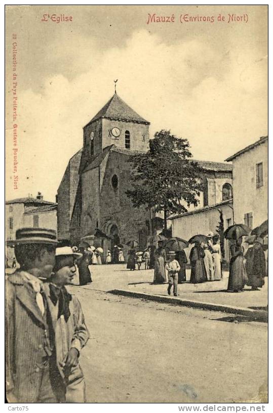 Mauzé Sur Le Mignon 79 - Sortie Messe - Eglise - Mauze Sur Le Mignon