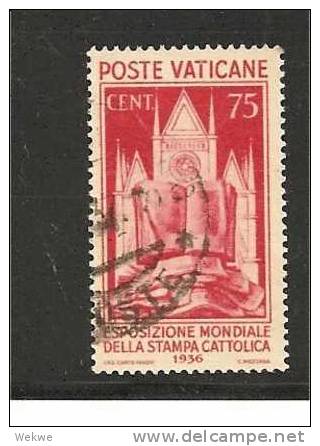 Vat Mi.Nr.55//   - VATICAN -  Kath. Presse 1936 O - Gebraucht