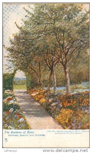 ILLUSTRATEUR RAPHAEL TUCK-oilette -ref 07- The Gardens Of Kent  -carte Bon Etat - - Tuck, Raphael