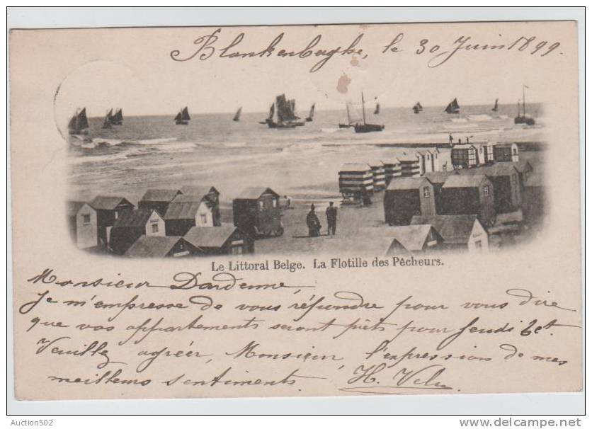CP Le Littoral Belge , La Flotille Des Pêcheurs Datée De Blankenberg 30.06.1899 3117 - Blankenberge