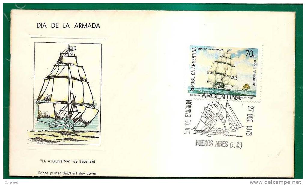 MARITIME - Frigate La Argentina - VF ARGENTINA 1973 MAXIMUM COVER - Schiffahrt