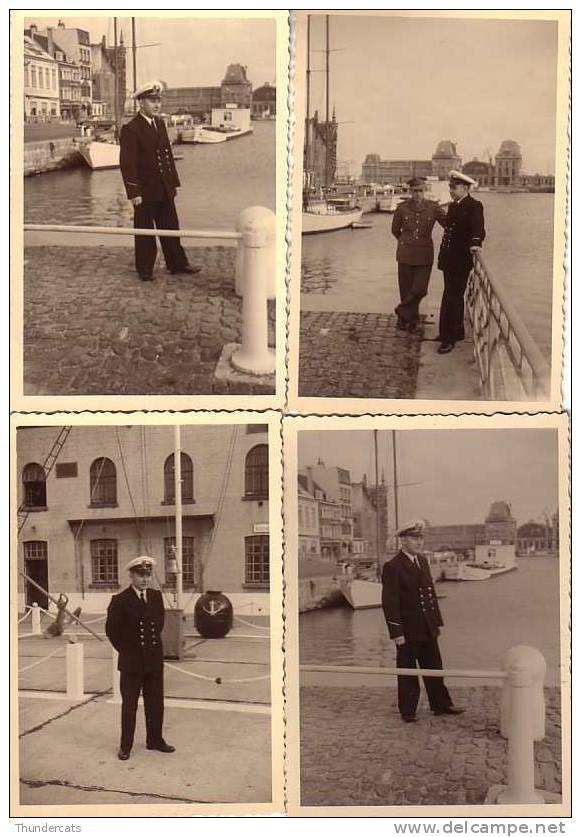 OOSTENDE OSTENDE LOT VAN 4 LOT DE 4 PHOTO FOTO ZEEMACHT MARINE MARIN STATION GARE VINDICTIVELAAN KAZERNE - Oostende