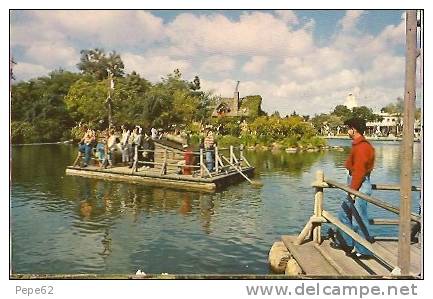 Disneyland-anaheim-tom Sawyers Island-log Rafts Fun-seeking..cpsm - Anaheim